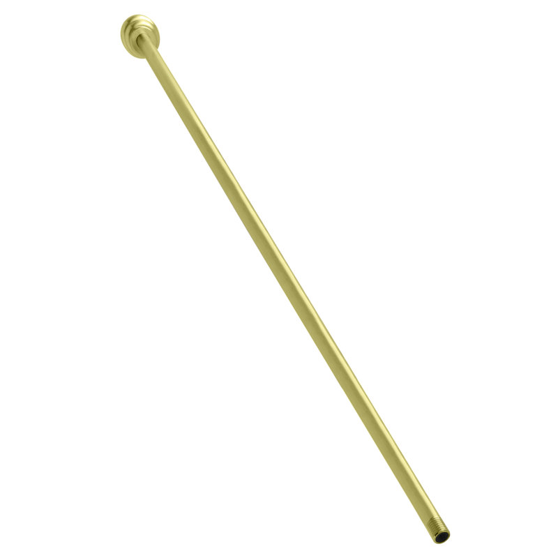Bras de douche de plafond rond 1/2 po avec bride Westbrass IPS x 48 po, Laiton poli