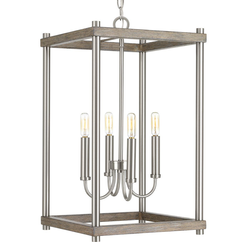Maez 4 - Light Lantern Pendant, Brushed Nickel