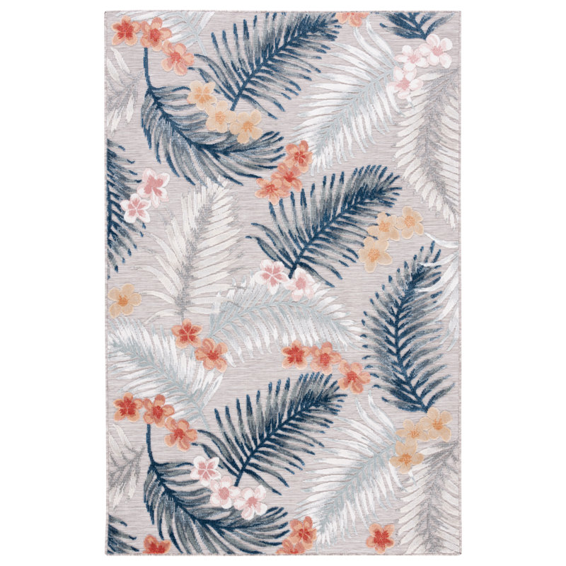 Souder Performance Floral Rug, Rectangle 6'5" x 9'6"