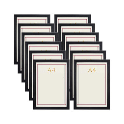 Black Gallery Wall Picture Frame - Frames Included: 12