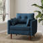 Chaises d'appoint confortables en tissu bleu marine, style moderne pour un usage domestique