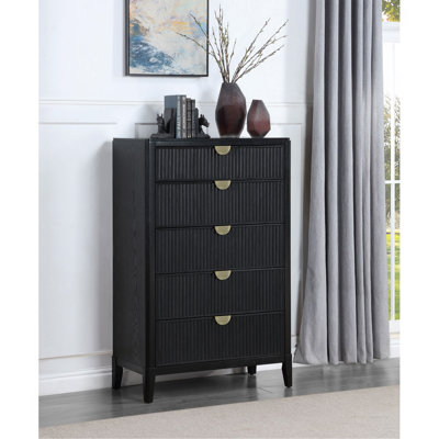 Black 5-Drawer Chest