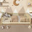 Lit pour tout-petit Montessori, structure en bois de pin (naturel, double)-2004145996-2004146097