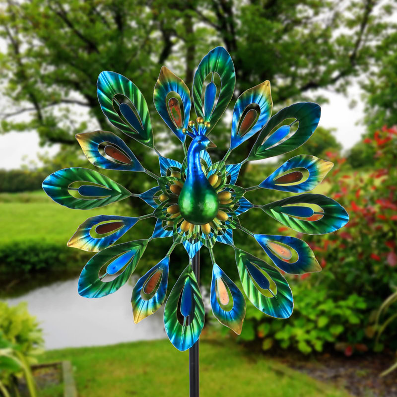51 Inch Peacock Wind Spinner