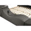Grand lit masseur multifonctionnel en bois et similicuir gris Zoya-25003885-25003884