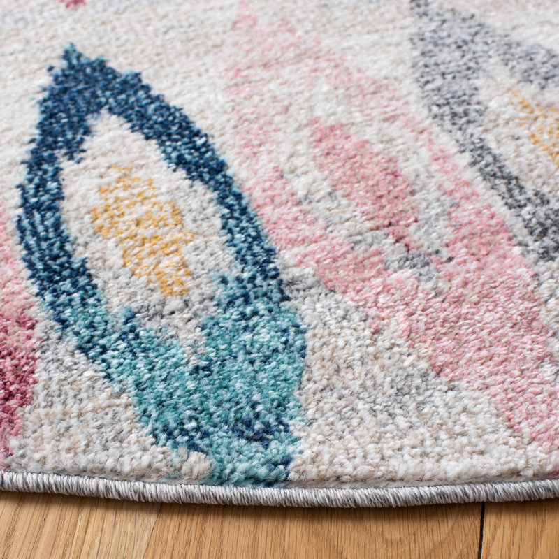 Dostie Phoenix Performance Geometric Rug, Round 6'7"