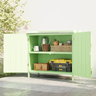 Fir Wood, Metal Potting Bench
