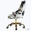 Chaise de bureau en tissu imprimé