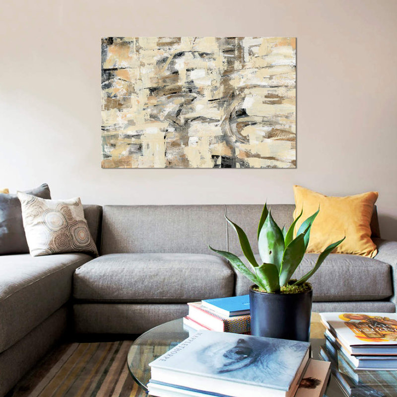 « tone on tone », reproduction d’impression sur toile, H 18 po x l 26 po x P 1,5 po, Toile avec cadre noir, Pas de tapis