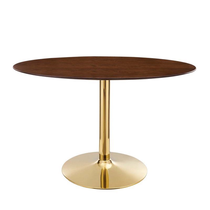 Table de salle à manger Modway Verne, L 27,5 po x L 48 po, Brun