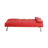 67-inch Red Leather Multifunctional Double Folding Sofa Bed with Coffee Table for Office Use