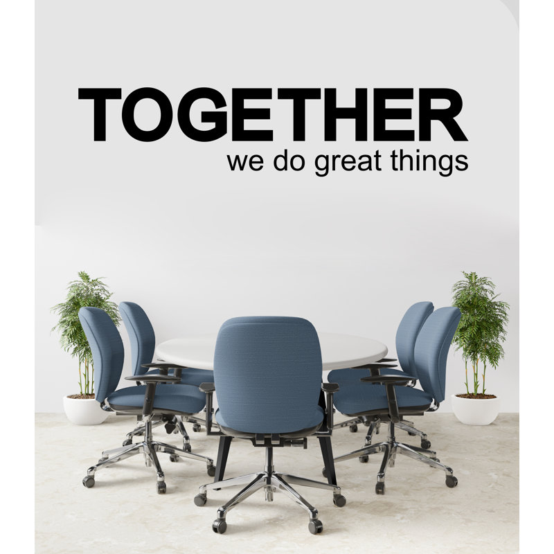 Ensemble de citations ensemble, nous faisons de grandes choses, autocollant décoratif pour le travail d'équipe, Vert citron