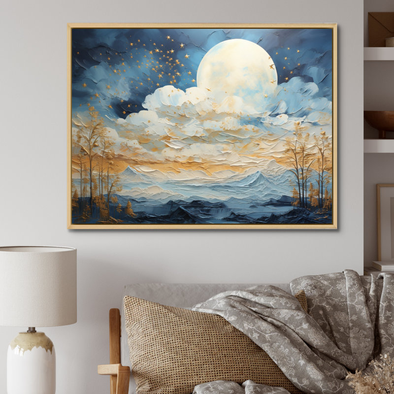" Clouds Celestial Wisp Patchwork ", Natural Floater Framed, 24" H x 32" W x 1" D