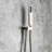 Flavia Brushed Nickel LED Rainfall Shower Set with Handheld and Temperature Display