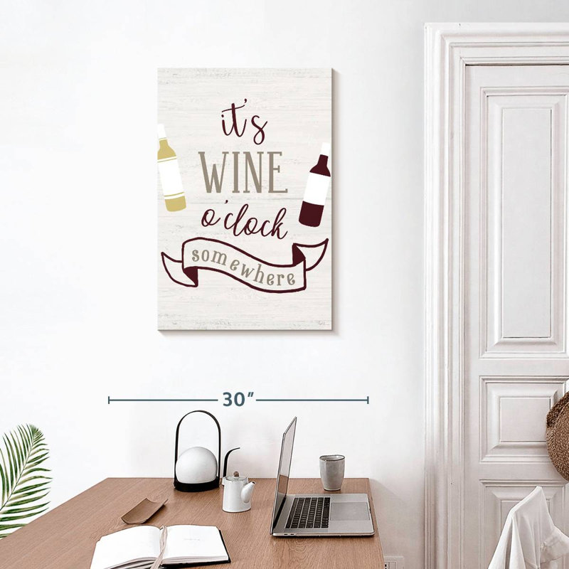 Tergel Wine O'Clock, 30" H x 20" W