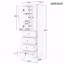 Armoire de rangement avec 2 portes et 4 tiroirs pour salle de bain, bureau, tablettes réglables, panneau de fibres à densité moyenne avec finition peinte-368923869