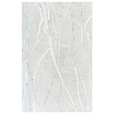Harvest 303 Hand Tufted Wool; Cotton Abstract Rug in Sage/Ivory