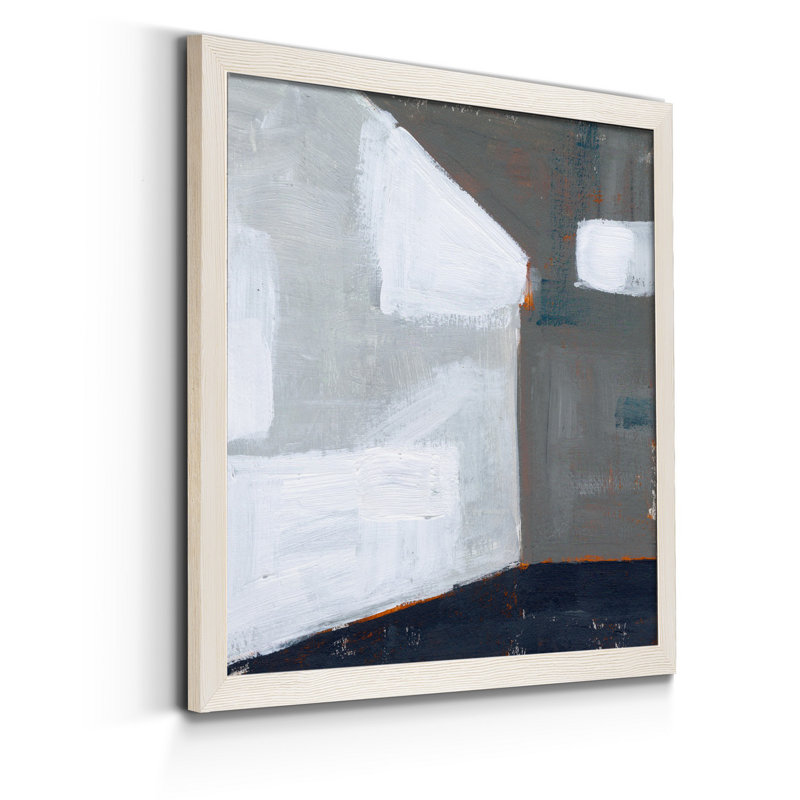 Béton mural I, reproduction d’art sur toile encadrée, H 17 po x l 17 po x P 1,5 po, Cadre blanc