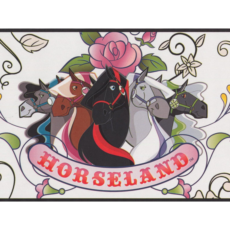 Caricature d'une bordure murale Horseland