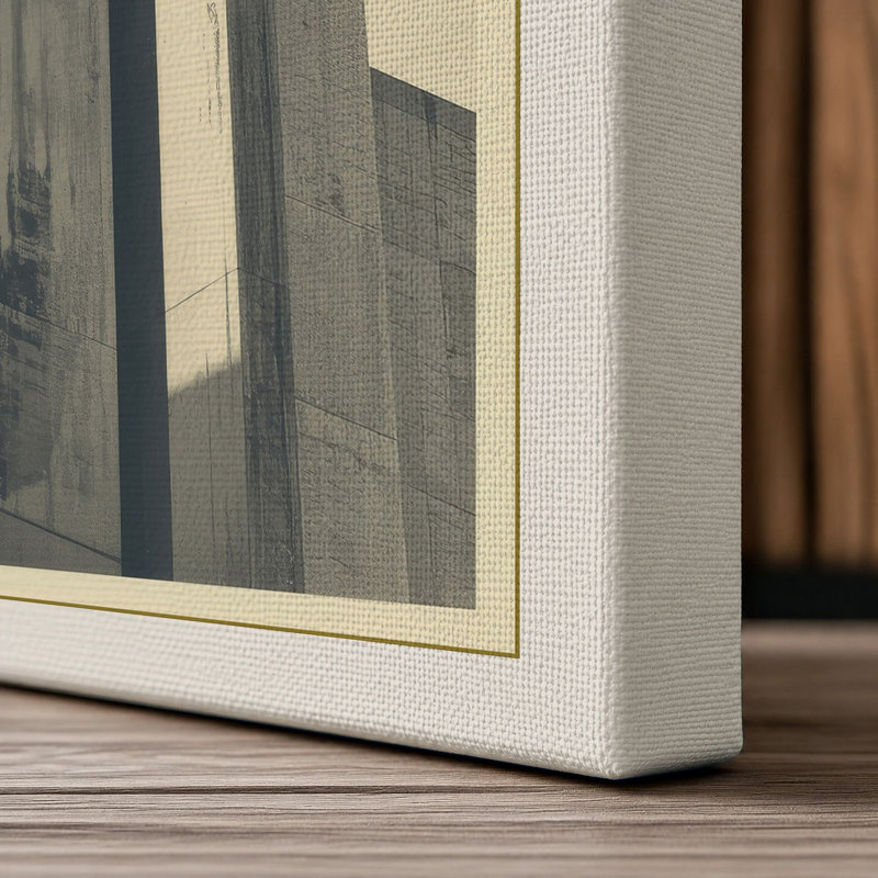 Monumental Towers Industrial - Wrapped Canvas, 36x24 - 91.4 x 61.0 cm, Cream Border