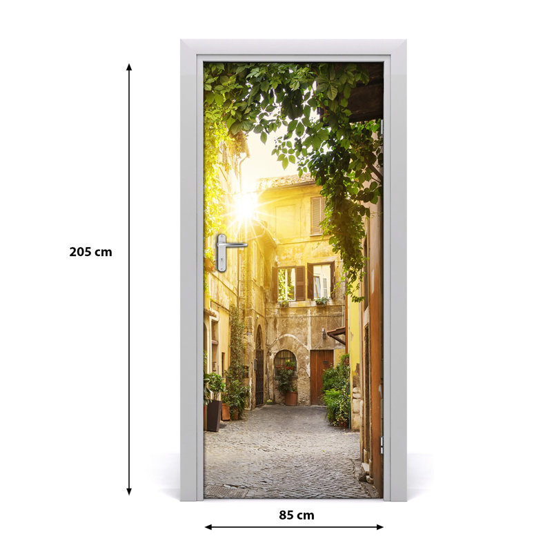 On Italian Streets Door Decal