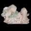 Apophyllite vert cristal avec stilbite sur heulandite