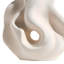 Élégante sculpture abstraite en céramique blanche