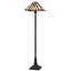 Lampe sur pied Tiffany 120 W en métal et résine avec interrupteur à chaînette, hauteur 157 cm (62 po).