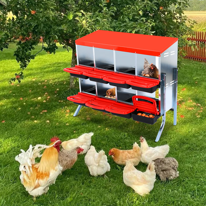 Egg Boxes & Baskets, Red, 95cm H x 107.5cm W x 52cm D