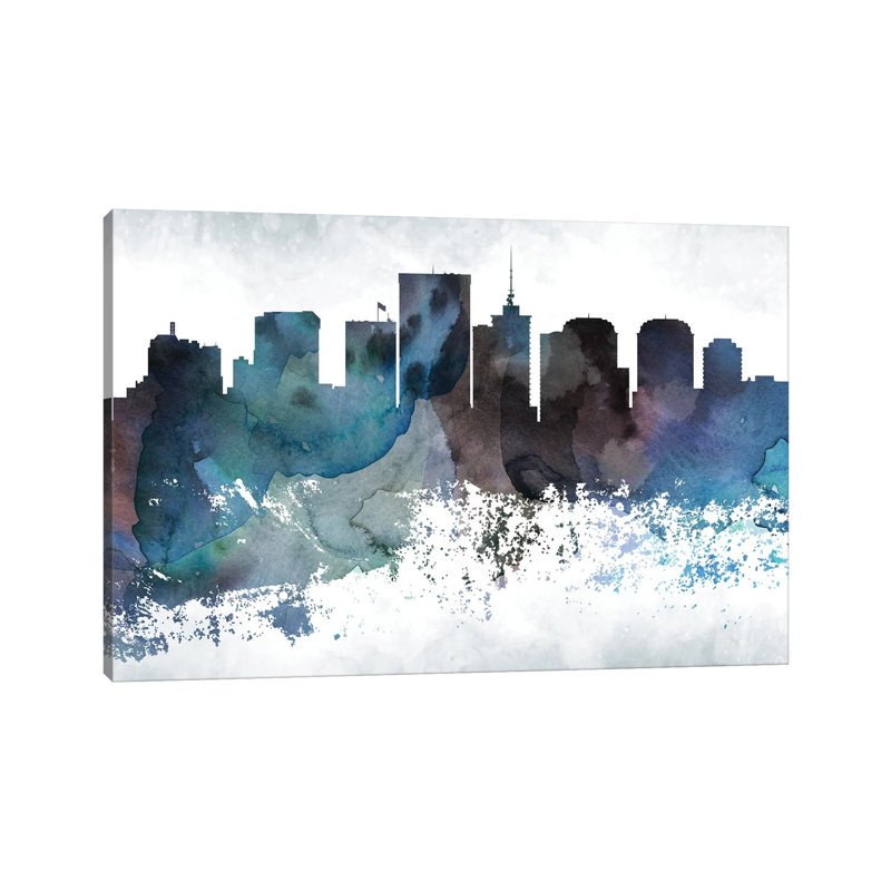 Richmond Bluish Skyline by WallDecorAddict - Wrapped Canvas Gallery-Wrapped Canvas Giclée, 66.04 cm H x 45.72 cm W
