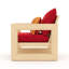 Chaise de patio avec coussins Sehrish-809701066