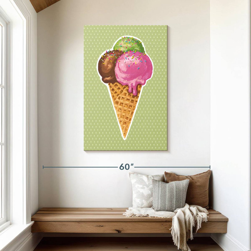 Yummy Ice Cream, 45" H x 30" W