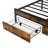 King Bed Frame With Led Lights And Remote, Storage Headboard, 2 Drawers, Charging Station, Grey, No Box Spring, Straightforward Setup, Modern Bedroom Style, Metal Structure For Strength, Noise --370893796