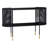 Sykesville Metal Mesh Side Panel 1 Shelf Console Table with Open Centre Storage