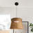 1 - Light LED 3000K Rattan Farmhouse Bohemian Pendant Light