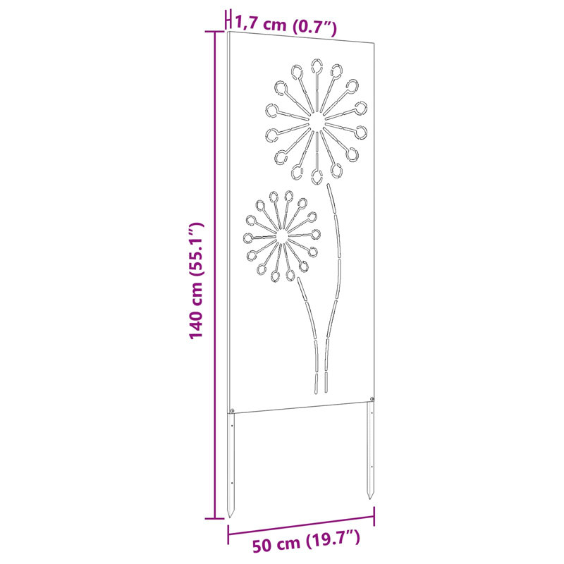 vidaXL Garden Privacy Screen Partition Outdoor Decor Modern Decorative Barrier