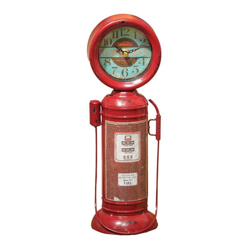  Horloge industrielle à pompe rétro pour tablette ou vestibule H 14,7 po