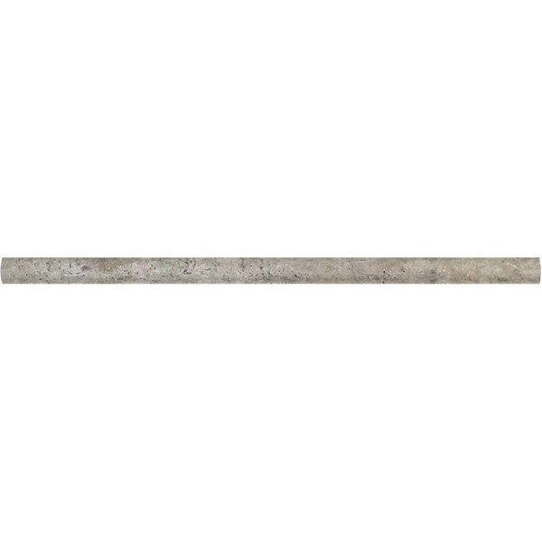 Titanium 1/2" x 12" Pencil Travertine Look Wall Liner
