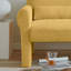 Salle de lecture à 2 places en laine d'agneau jaune - look moderne avec coussin lombaire, construction, utilisation polyvalente et conception confortable pour la structure et les coussins de la maison