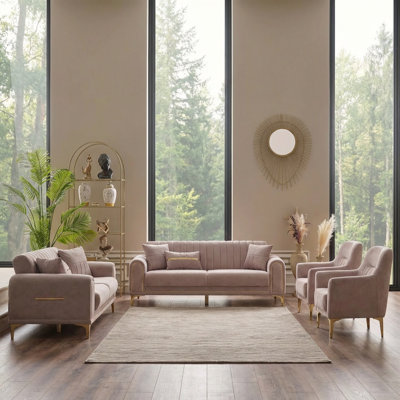 Ziyad 4 - Piece Living Room Set