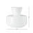 Solin 8" Modern Abstract White Glass Vase-960270514