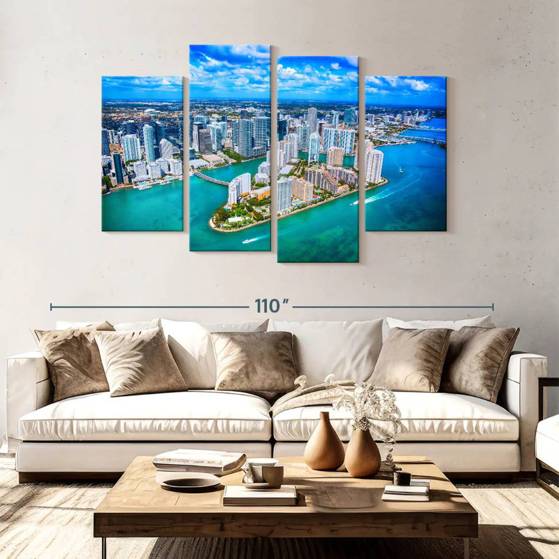 Vue aérienne de Sirci Miami, H 54 po x l 84 po