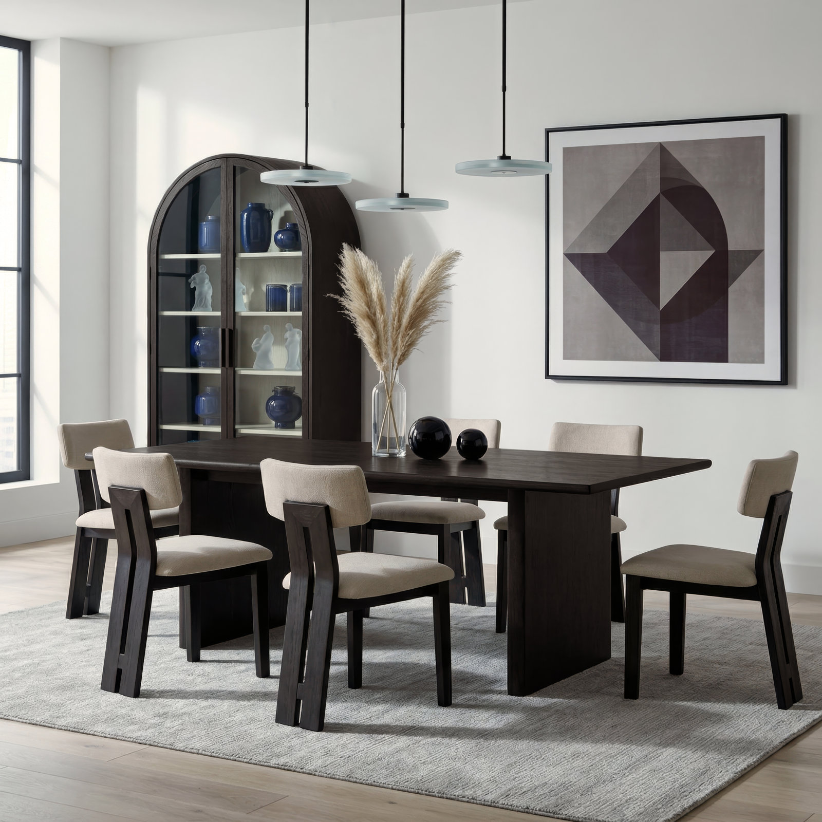 Carter 108" Extendable Dining Table, Coffee Brown