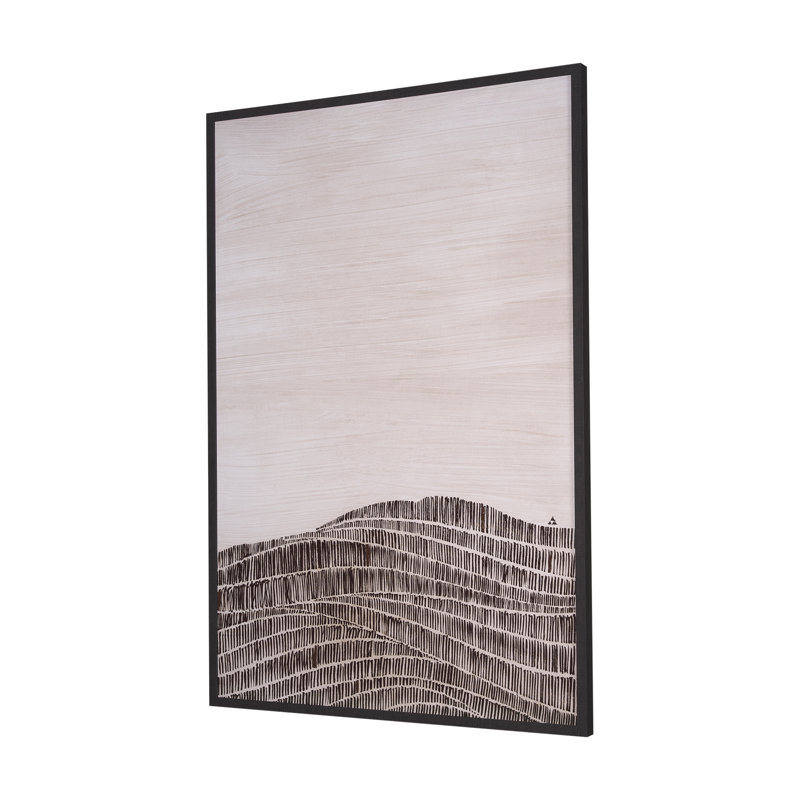 «Delineation I a Hand Hand», reproduction d'art encadrée texturée, Delineation I