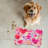 Trendy Red Petals - 1 Piece Bone Shape Feeding Mat