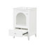 Meuble-lavabo de 20 po avec lavabo, armoire de salle de bain avec porte en verre à fermeture douce, tiroir-107087850