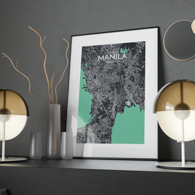 Manille, carte de la ville, impression