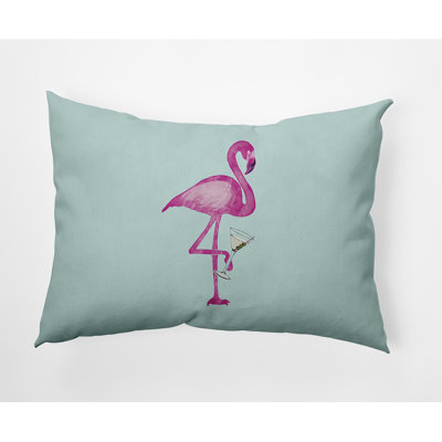  Housse de coussin rectangulaire simple pour l'extérieur Flamingo