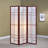 Sikeston 52 " W x 70.25 " H 3 - Panel Solid Wood Folding