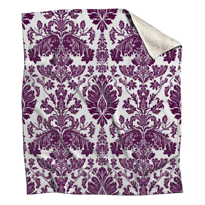 Purple Damask Motif Blankets